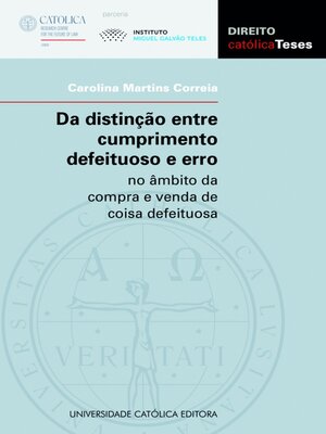 cover image of DA DISTINÇÃO ENTRE CUMPRIMENTOS DEFEITUOSO E ERRO